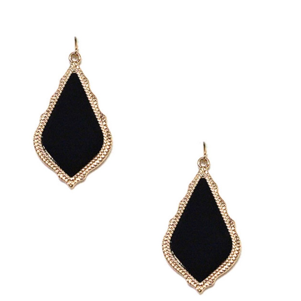 Matte Color Stone Baroque Earring